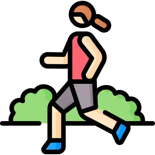 Jogging track surrounded by green spaces at Adani SVP Nagar
